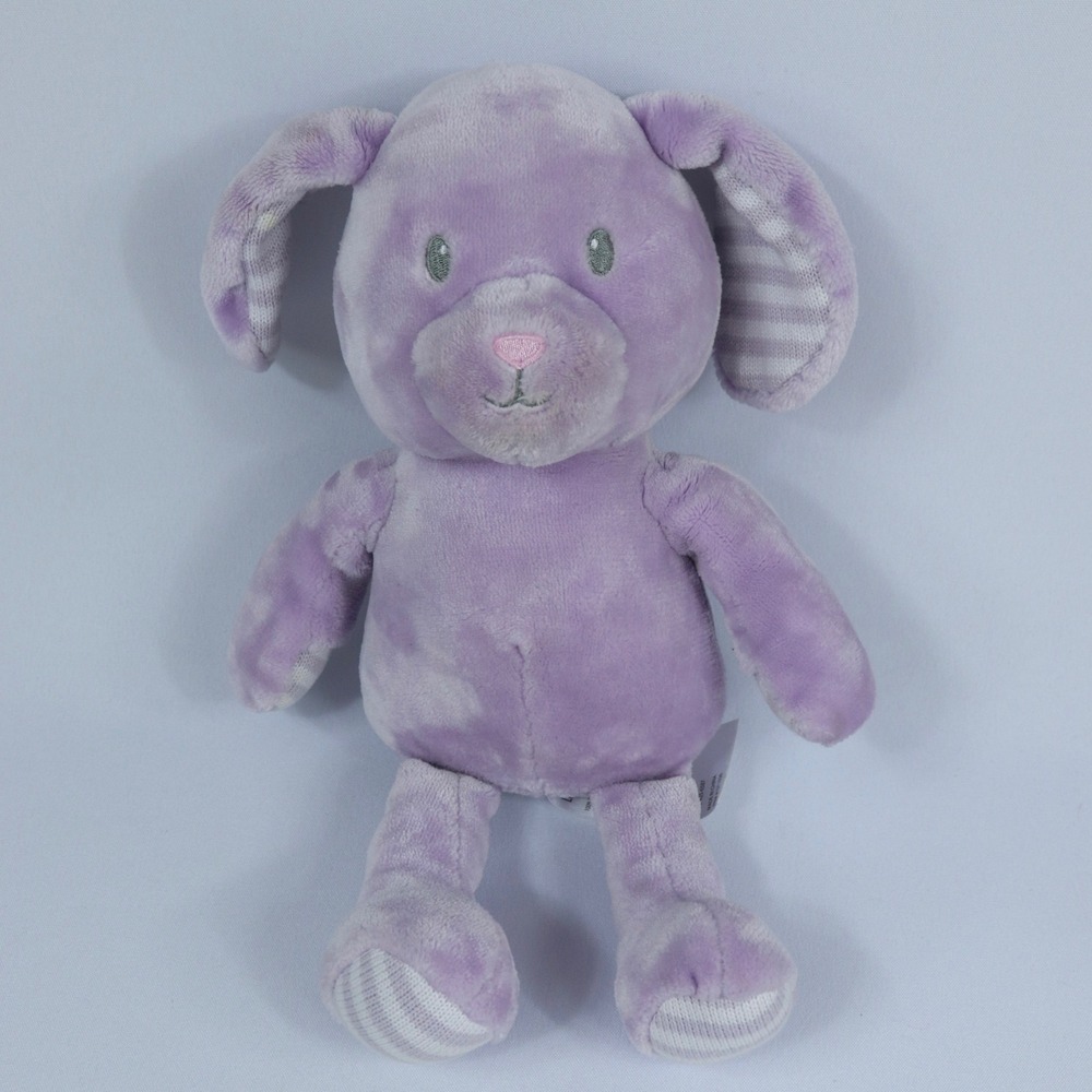 Little Miracles Purple Puppy Plush Dog Striped Bunny Rabbit Costco Toy Lovey 12"